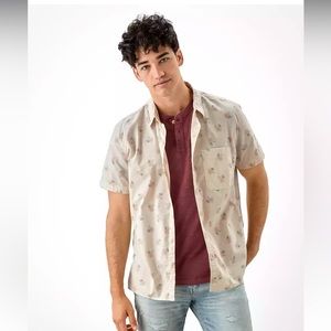 AE Palm Tree Button-Up Resort Shirt